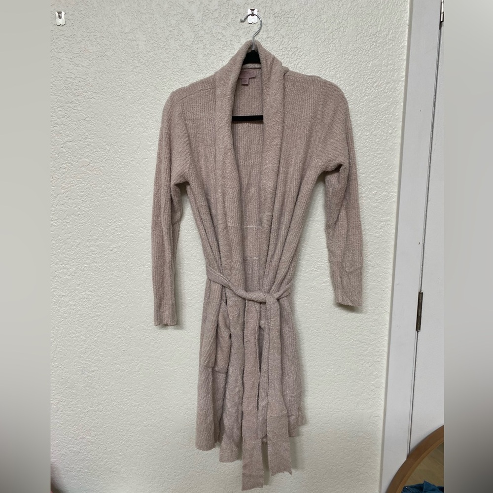 Barefoot Dreams Cozychic Lite HE Ribbed Robe in Faded Rose-Pearl